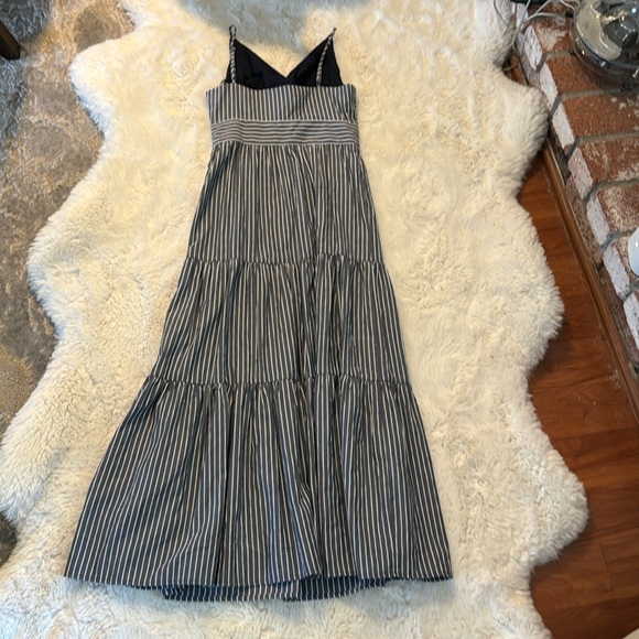 Love Bonito Pixie Padded Tiered Maxi Dress Navy Blue S - Picture 6 of 8